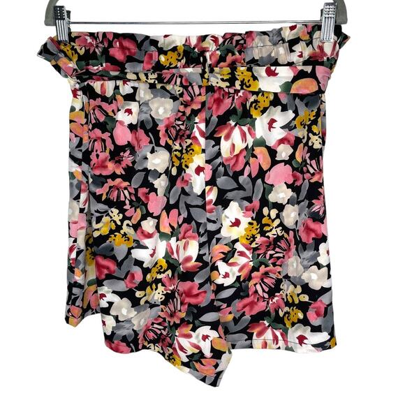 Shein Curve Paperbag Waist Shorts With Tie Bow Floral Size 2XL - Picture 4 of 10